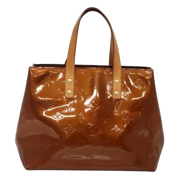 LOUIS VUITTON Monogram Vernis Reade PM Hand Bag Bronze M91146 LV Auth 130448 - Picture 3 of 16